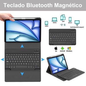 JADEMALL Pouzdro s klávesnicí pro iPad Air 11 palců M2/M3 2024/2025, italská QWERTY magnetická