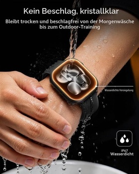 Ochranné puzdro ESR Glass Case od Corning™ pre Apple Watch 11/10 (46 mm), čierne pre 46 mm (rad