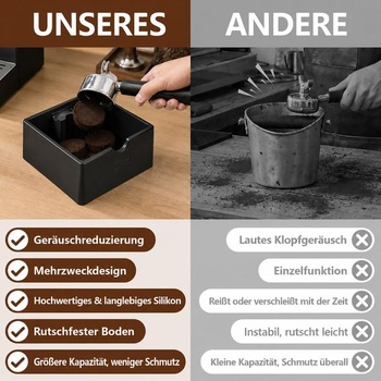 Silikónová nádoba SelfTek Knock Box na espresso pre portafiltre
