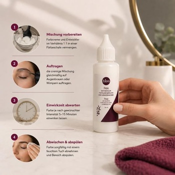 Vyvíjač na farbenie obočia a rias 50ml – Oxidačný krém 2–3% – pre intenzívne a dlhotrvajúce farebné