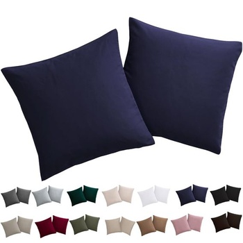 Soifox Obliečka na vankúš 40x40, 2 kusy - Obliečka na vankúš 40 x 40, tmavo modrá, 100% mikrovlákno,
