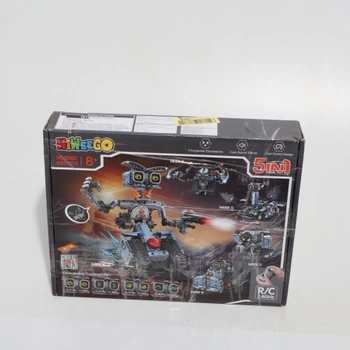 HiWEEGO Technic Robot Kit pre deti s LED očami, 5v1 aplikácia s diaľkovým ovládaním, robotická sada,