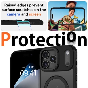 DUEDUE otočný stojan o 360° pre iPhone 17 Pro, kompatibilný s MagSafe, [ochrana proti pádu z