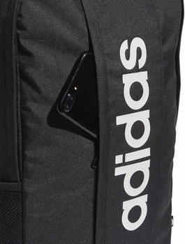Adidas Unisex batoh Linear, čierna/čierna/biela, jedna veľkosť Jednoduchá veľkosť Čierna/čierna/biela