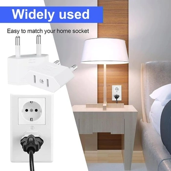 Balení 4 adaptérů z USA do EU, cestovní adaptéry se zástrčkami z USA do Německa, adaptér z americké
