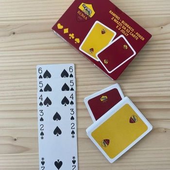 EURO PUBLISHING Roma – Poker – Burraco – Romme (2 balíčky: 52 kariet v balíčku + 2 žolíky)