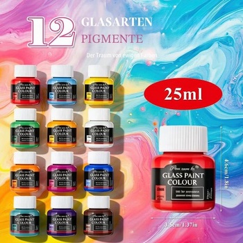 Súprava farieb na sklo 12x25ml Kayuneed