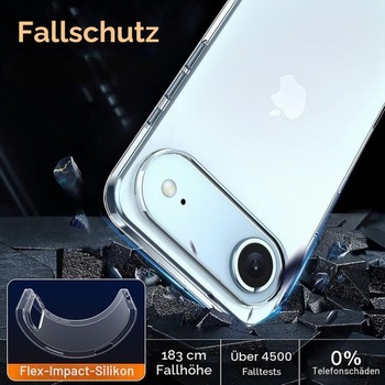 Puzdro Captor pre iPhone Air, priehľadné silikónové TPU - ultratenké ochranné púzdro proti