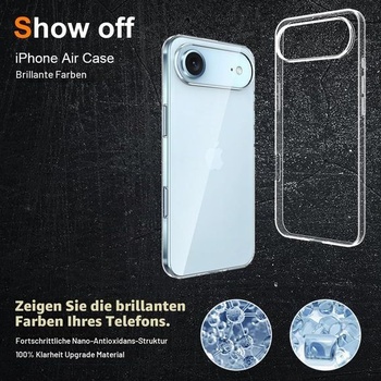 Puzdro Captor pre iPhone Air, priehľadné silikónové TPU - ultratenké ochranné púzdro proti