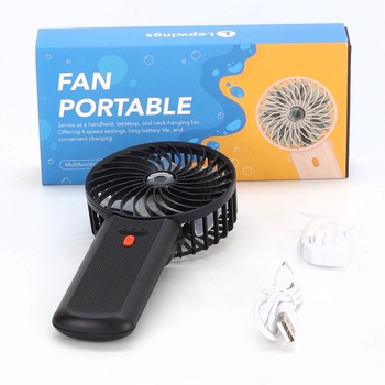 Ručný ventilátor Lepwings čierny