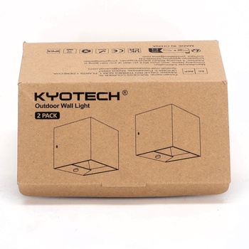 Nástenná lampa KYOTECH IP65 s pohybovým senzorom a LED žiarovkou G9, balenie 1 ks, šedá