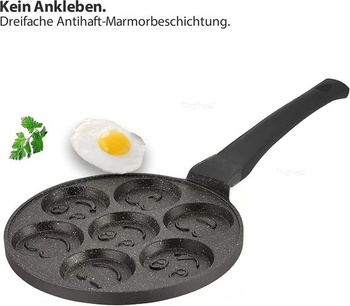 Palacinková panvica Amalindo Ø26cm | Palacinková panvica so 7 otvormi Smiley | Nepriľnavý povrch |