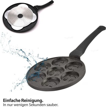 Palacinková panvica Amalindo Ø26cm | Palacinková panvica so 7 otvormi Smiley | Nepriľnavý povrch |
