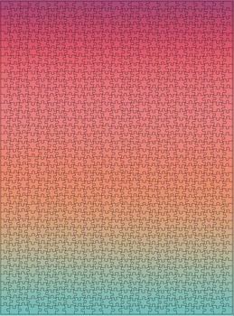 Puzzle, 1000 dielikov, gradient (02 - Západ slnka), relaxácia, meditácia, 50 x 70 cm, žiarivé farby,