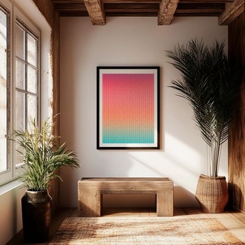 Puzzle, 1000 dielikov, gradient (02 - Západ slnka), relaxácia, meditácia, 50 x 70 cm, žiarivé farby,