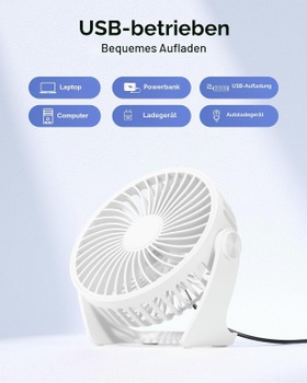 Stolný ventilátor TriPole biely
