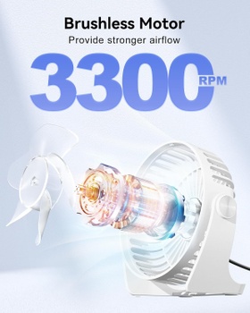 Stolný ventilátor TriPole biely