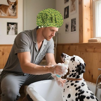 Sada 2 slupovacích čepic se 4 knoflíky, bavlněná čepice pro sestry, elastická chirurgická čepice,