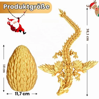 Figurka draka Olee Odee zlatá