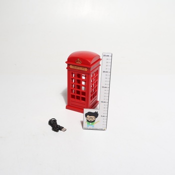 Noční lampa, Vintage Styl London Telefonní budka USB nabíjení (s baterií), Nastavitelný jas,