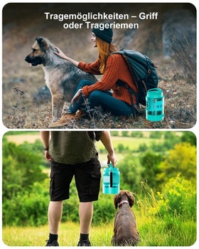 Fľaša na vodu pre psov lesotc 2200 ml, prenosná XXL extra veľká fľaša na vodu pre psov na cesty -