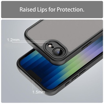 Matný kryt pre iPhone 17e/iPhone 16e, vojenský štandardný ochranný kryt proti pádom, matný