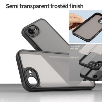 Matný kryt pre iPhone 17e/iPhone 16e, vojenský štandardný ochranný kryt proti pádom, matný