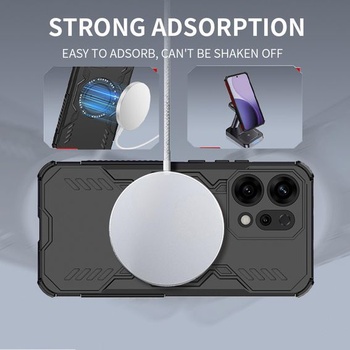 Magnetické puzdro pre Oppo Reno14, kompatibilné s MagSafe, nárazuvzdorné pevné puzdro s rohmi s