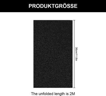 Statické priľnavé akvarijné pozadie čierne, 30 x 200 cm akvarijné fólie na zadný panel, akvarijné