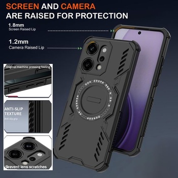 Magnetické puzdro pre Oppo Reno14 Pro, kompatibilné s MagSafe, nárazuvzdorné pevné puzdro s rohmi