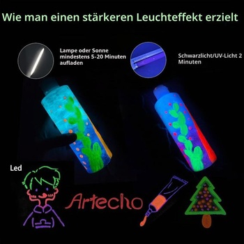 Artecho akrylová barva, neonově oranžová, 120 ml, voděodolná a světlostálá, rychleschnoucí,