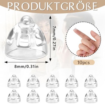 10dielna sada príslušenstva pre načúvací prístroj, 8mm klobúčiky načúvacích prístrojov kompatibilný so načúvacími prístrojmi Oticon
