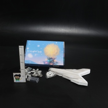 3D vianočná hviezda Sky Angle, papierové hviezdy, osvetlené na batérie s časovačom do okien - 60 cm
