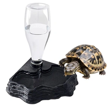 Automatický dávkovač vody pre plazy, čierny