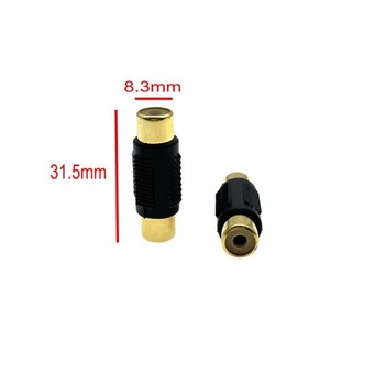 JZK 4x RCA konektor RCA (samica-samica), adaptér RCA Phono (samica), predlžovací kábel, zvukový