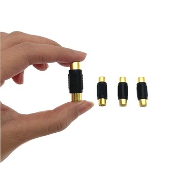 JZK 4x RCA konektor RCA (samica-samica), adaptér RCA Phono (samica), predlžovací kábel, zvukový