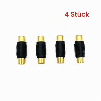 JZK 4x RCA konektor RCA (samice-samice), adaptér RCA Phono (samice), prodlužovací kabel, zvukový