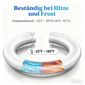 Odvodná hadica 100 mm, 5 m 4vrstvová PVC-hliníková ventilačná hadica biela 100 mm x 5 m