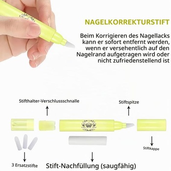 4 plniteľné odlakovače na nechty