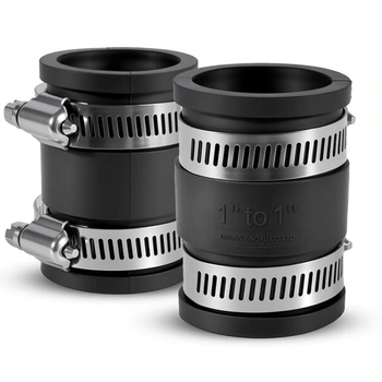 2 kusy Flexibilná objímka / spojka potrubia Ø 32 mm | Rozsah upínania 27-34 mm | Pre plast, meď a