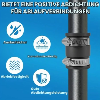 2 kusy Flexibilná objímka / spojka potrubia Ø 32 mm | Rozsah upínania 27-34 mm | Pre plast, meď a
