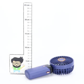 Prenosný ručný ventilátor, 5 rýchlostí, dobíjací cez USB, napájaný z batérie, skladací stolný