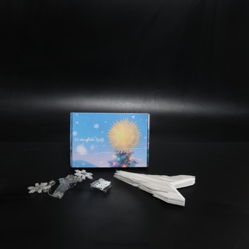 3D vianočná hviezda Sky Angle, papierové hviezdy, osvetlené na batérie s časovačom do okien - 60 cm