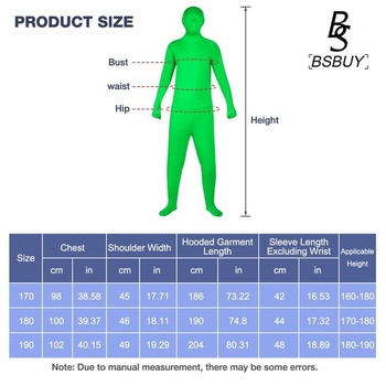 Unisex body, overal s efektom greenscreen, veľkosť 170