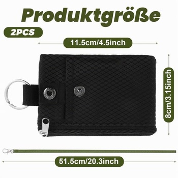 Balení 2 náprsních peněženek s RFID ochranou, unisex cestovní peněženky ...
