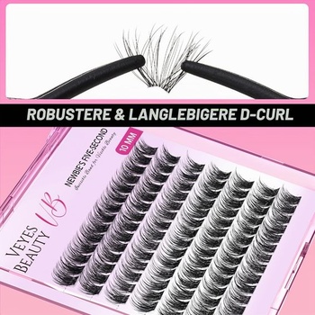 VEYESBEAUTY Wimpern Extensions Cluster Lash Extension Dreamy 10mm 10mm Dreamy