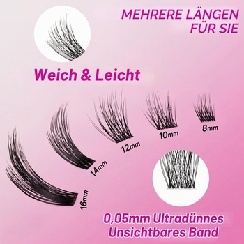 VEYESBEAUTY Wimpern Extensions Cluster Lash Extension Dreamy 10mm 10mm Dreamy