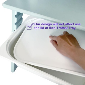 Adaptér pro jídelní židličku Stokke Tripp Trapp a tácek nebo síťovaný koš IKEA Trofast se zarážkami