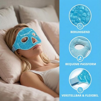 2 opakovane použiteľné PVC gélové očné masky, horúce a studené terapeutické polotvárové kompresie