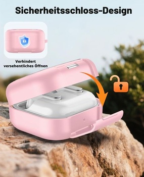 Priehľadné puzdro TiMOVO pre Galaxy Buds 4 a Galaxy Buds 4 Pro (2026), ružové